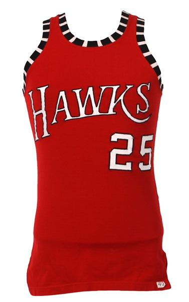 1950s-60s Hawks #25 Powers Basketball Jersey (MEARS LOA)
