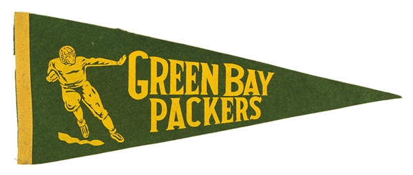 1940s Green Bay Packers 29" Full Size Pennant