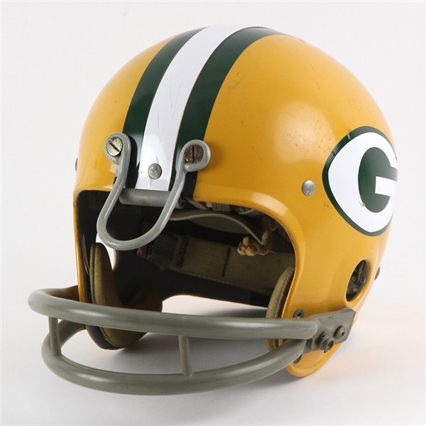 1960s Moore Green Bay Packers Game Worn Helmet (MEARS LOA)