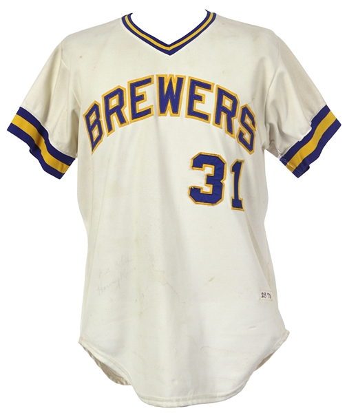 1973 Harvey Kuenn Milwaukee Brewers Signed Home Jersey (MEARS LOA/JSA)