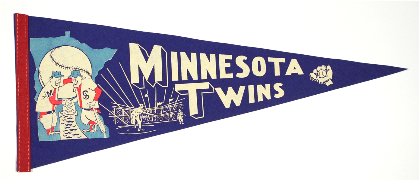 1960s Minnesota Twins 29” Full Size Pennant