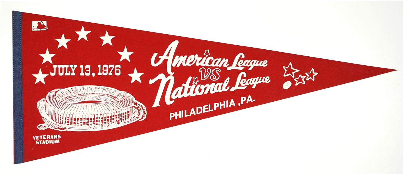 1976 American League VS National League Veterans Stadium 29” Onsite Pennant