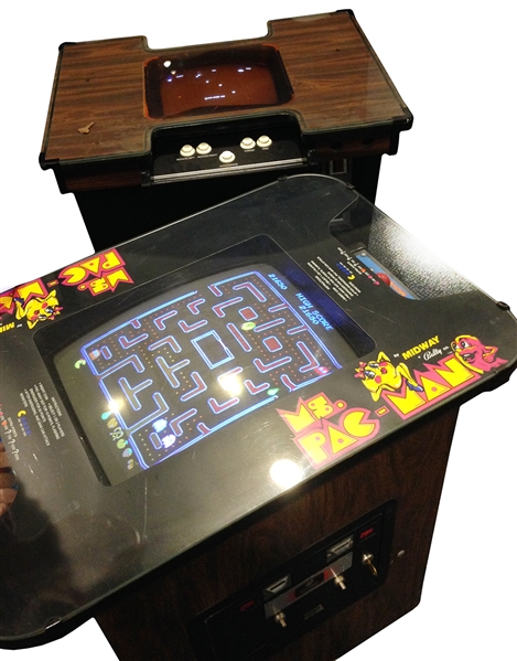 Ms Pac Man and Astroids Cocktail Table Arcade Games