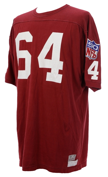 1969 Ken Gray St. Louis Cardinals Game Worn Home Jersey w/ NFL 50th Anniversary Patch (MEARS LOA)