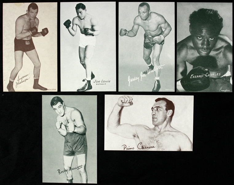 1950s Heavyweight Boxing Exhibit Cards (6)