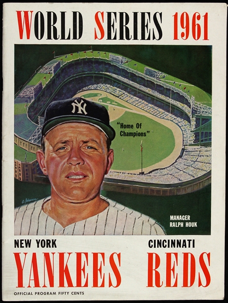 1961 World Series New York Yankees Cincinnati Reds Program