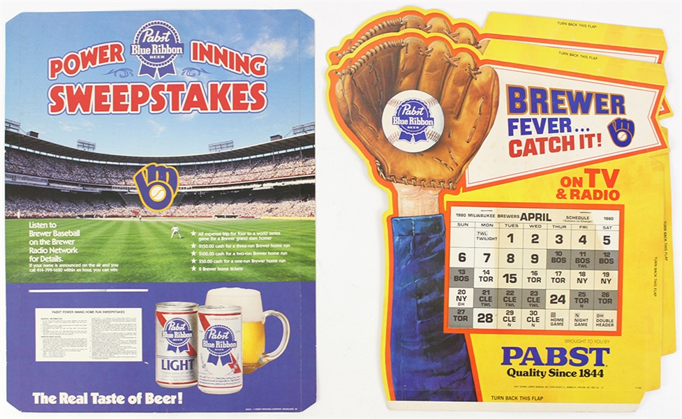 1970s-80s Milwaukee Brewers Memorabilia Collection - Lot of 12 w/ Broadsides, Posters & McDonalds Placemats