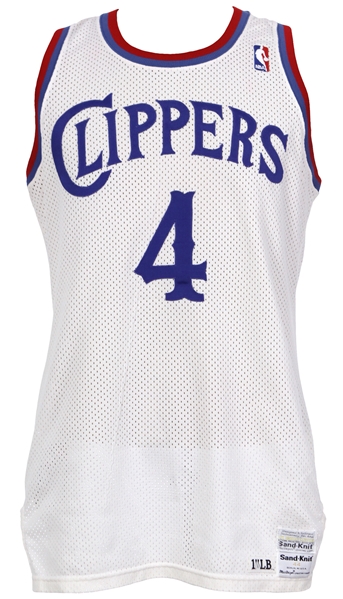 1984-87 Lancaster Gordon Los Angeles Clippers Game Worn Home Jersey (MEARS LOA)