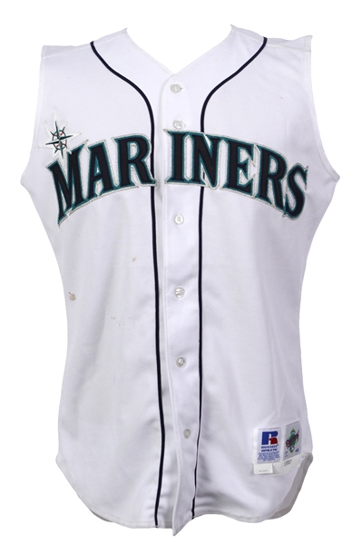 1997 Alex Rodriguez Seattle Mariners Signed Game Worn Home Jersey Vest (MEARS A10/JSA)