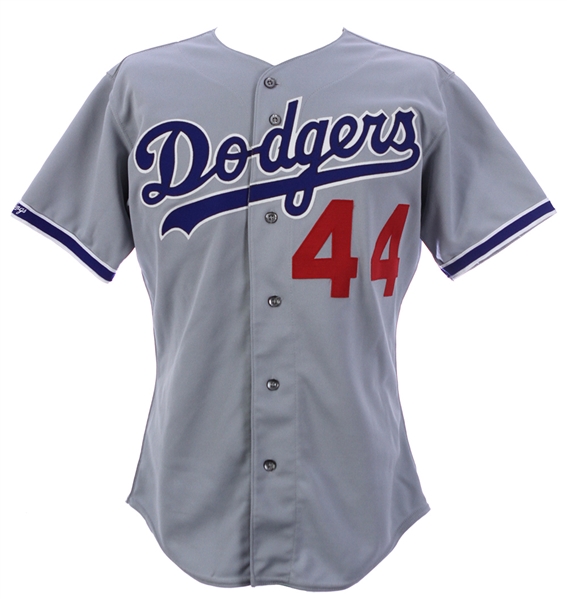 1991 Darryl Strawberry Los Angeles Dodgers Game Worn Road Jersey (MEARS LOA)