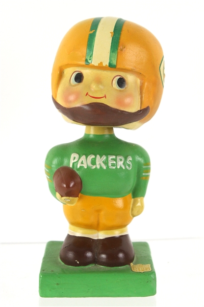 1961-1963 Green Bay Packers 6” NFL Square Regular Base Bobbing Head Doll Nodder 