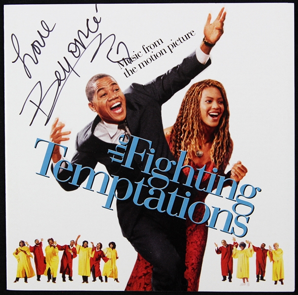 Beyonce 4"x 4" The Fighting Temptations Secretarial Signed CD Insert