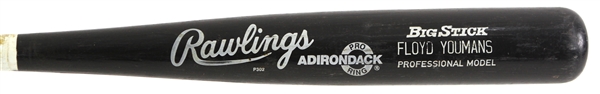 1989 Floyd Youmans Philadelphia Phillies Rawlings Adirondack Professional Model Game Used Bat (MEARS LOA)