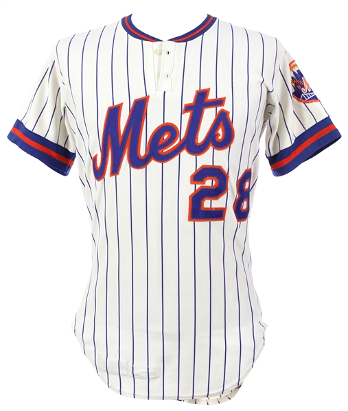 1979 Dwight Bernard New York Mets Game Worn Home Jersey (MEARS LOA)