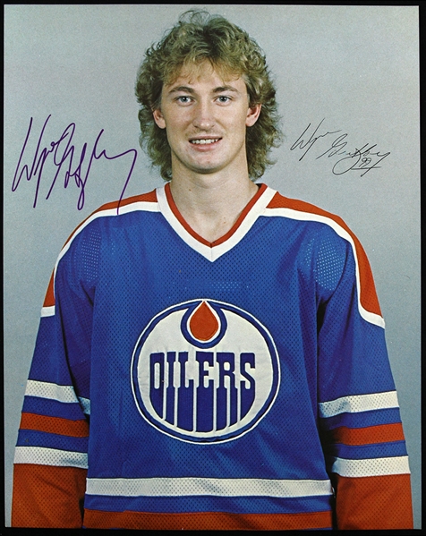 1980s Wayne Gretzky Edmonton Oilers 8x10 Color Promotional Signed Photo (JSA)