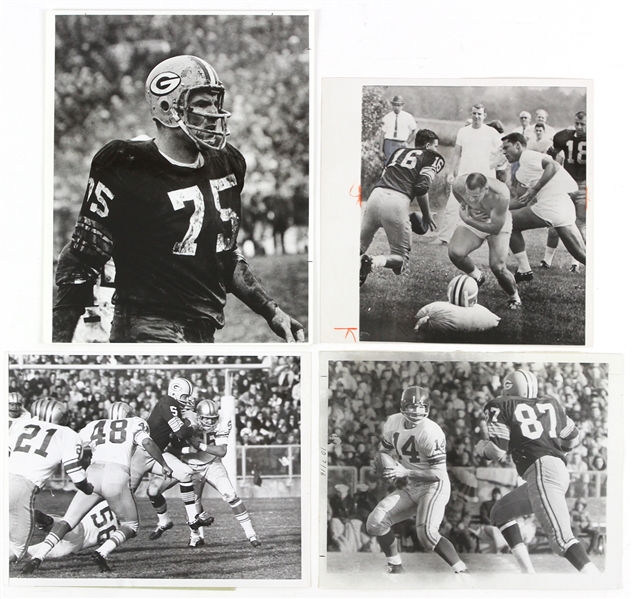 1961-67 Green Bay Packers Original Photograph Collection - Lot of 10 w/ Bart Starr, Jim Taylor, Paul Hornung, Ray Nitschke & More