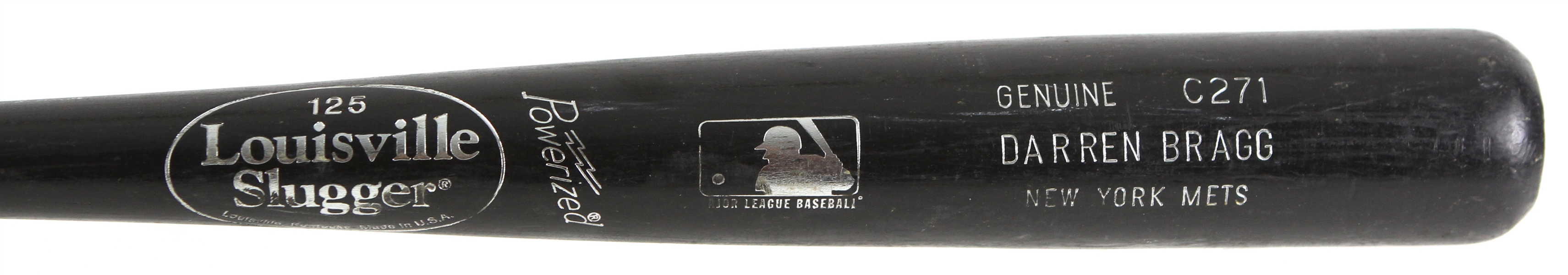 2001 Darren Bragg New York Mets Louisville Slugger Professional Model Game Used Bat (MEARS LOA)