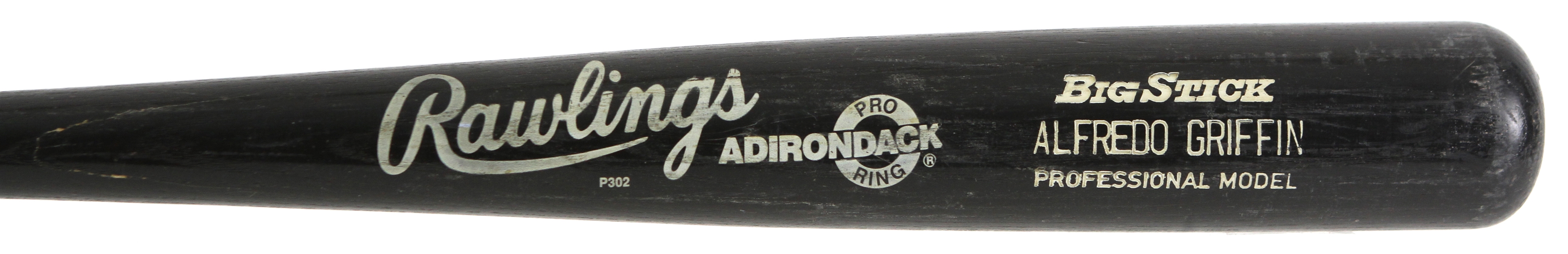 1987 Alfredo Griffin Oakland Athletics Rawlings Adirondack Professional Model Game Used Bat (MEARS LOA)