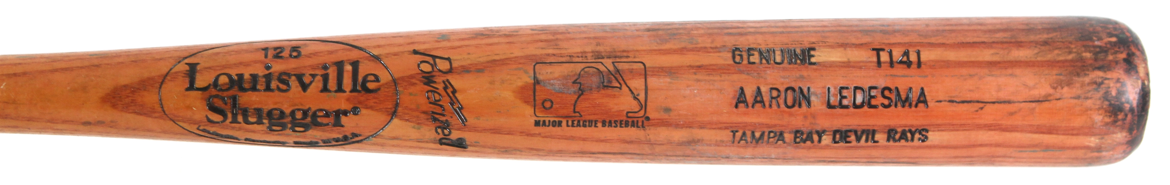 1999 Aaron Ledesma Tampa Bay Devil Rays Louisville Slugger Professional Model Game Used Bat (MEARS LOA)