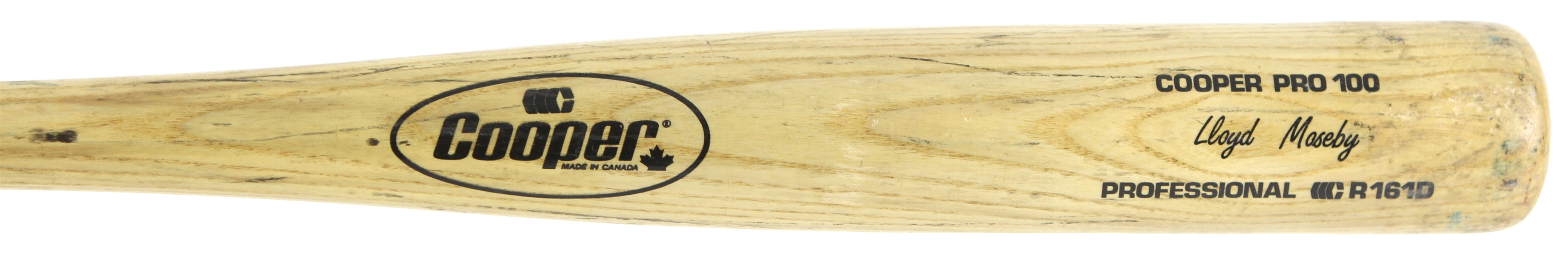 1980s Lloyd Moseby Toronto Blue Jays Cooper Professional Model Game Used Bat (MEARS LOA)