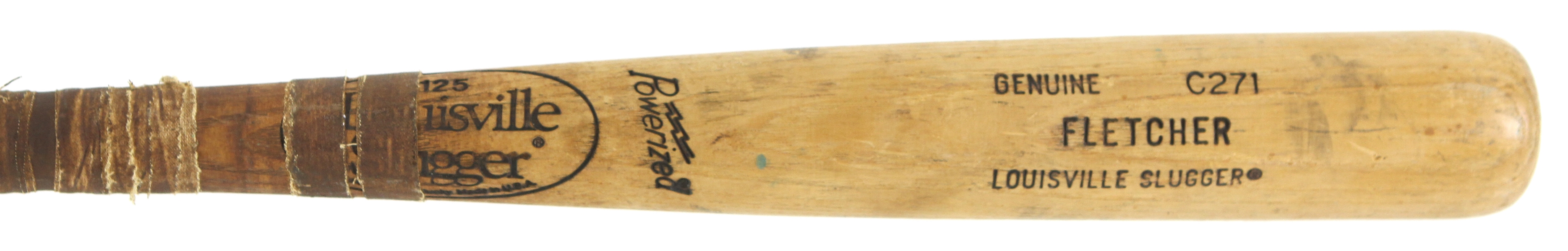 1986-89 Scott Fletcher Texas Rangers Louisville Slugger Professional Model Game Used Bat (MEARS LOA)