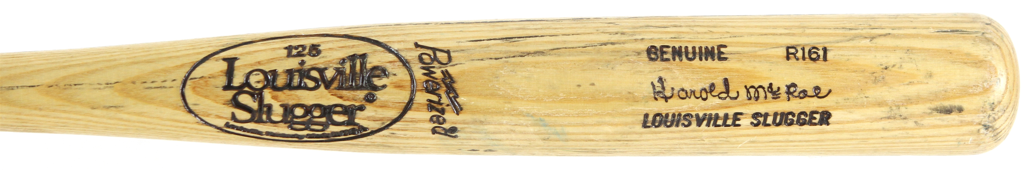 1983-85 Harold McRae Kansas City Royals Louisville Slugger Professional Model Game Used Bat (MEARS LOA)