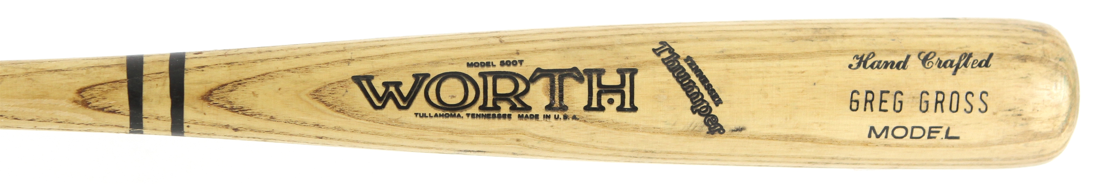 1983-88 Greg Gross Philadelphia Phillies Worth Professional Model Game Used Bat (MEARS LOA)