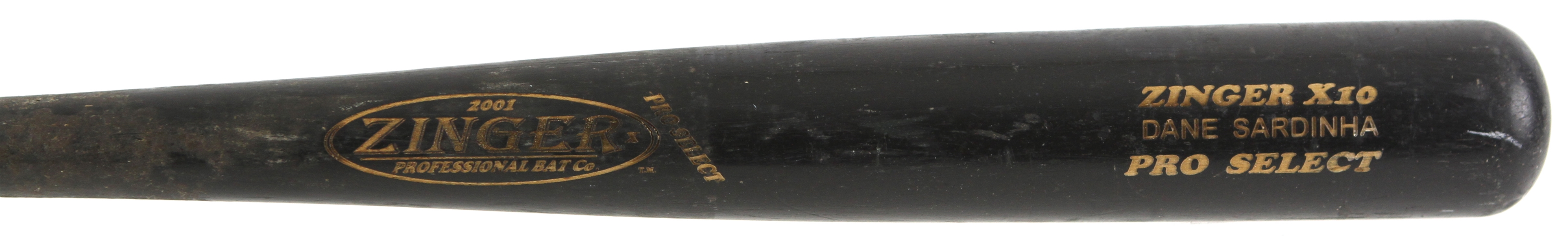 2001 Dane Sardinha Minor League Zinger Professional Model Game Used Bat (MEARS LOA)