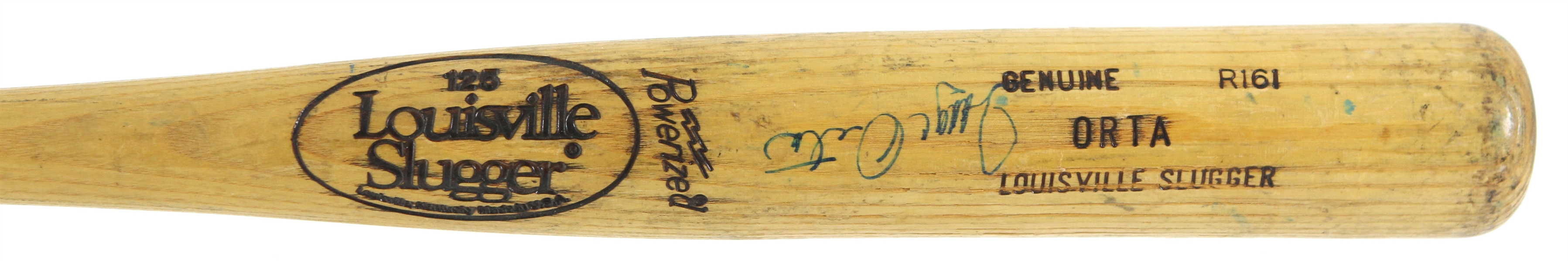 1983-85 Jorge Orta Blue Jays/Royals Signed Louisville Slugger Professional Model Game Used Bat (MEARS LOA/JSA)