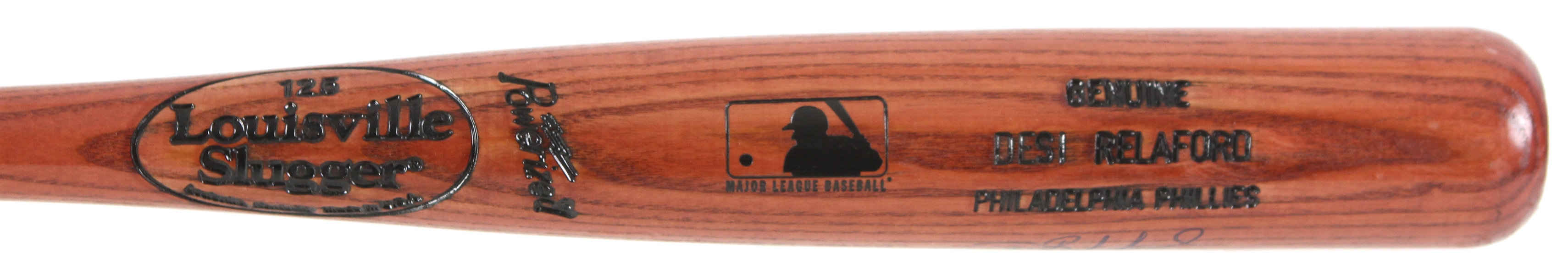 1999-2000 Desi Relaford Philadelphia Phillies Signed Louisville Slugger Professional Model Bat (MEARS LOA/JSA)