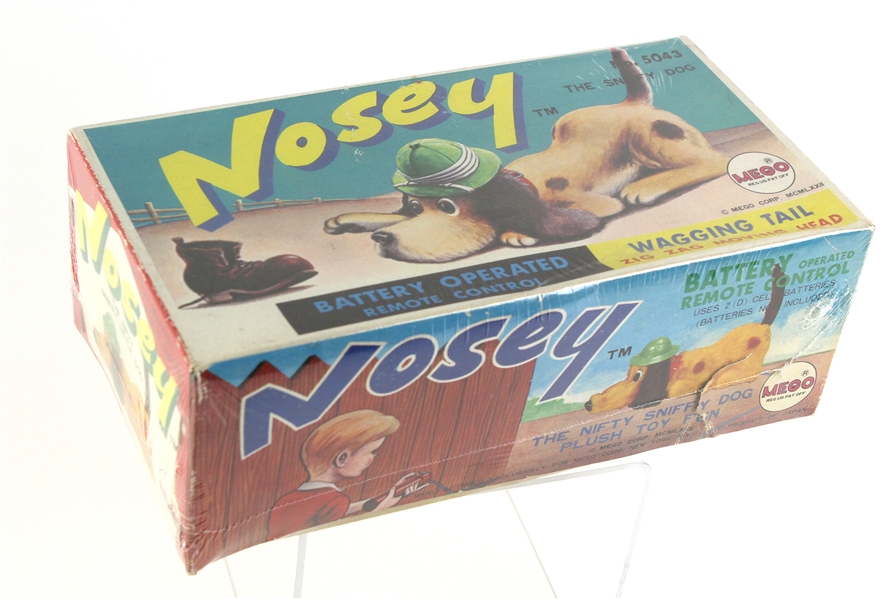 1972 Nosey The Nifty Sniffy Little Dog MIB MEGO Battery Operated Remote Control Toy 