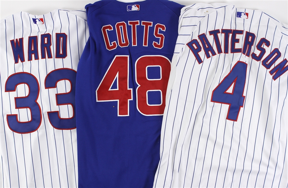 2008 Corey Patterson Daryle Ward Neal Cotts Chicago Cubs Game Worn Jerseys - Lot of 3 (MEARS LOA)