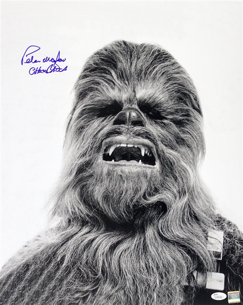 1977 Peter Mayhew Star Wars (head shot) Signed LE 16x20 B&W Photo (JSA)