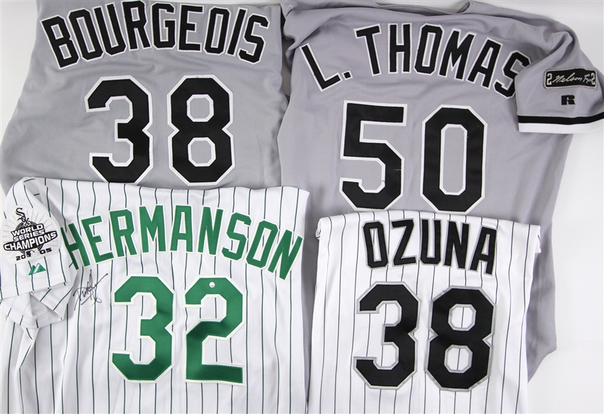 1997-2008 Chicago White Sox Game Worn Jersey Collection - Lot of 7 w/ Dustin Hermanson Signed Green Home Alternate & More (MEARS LOA)
