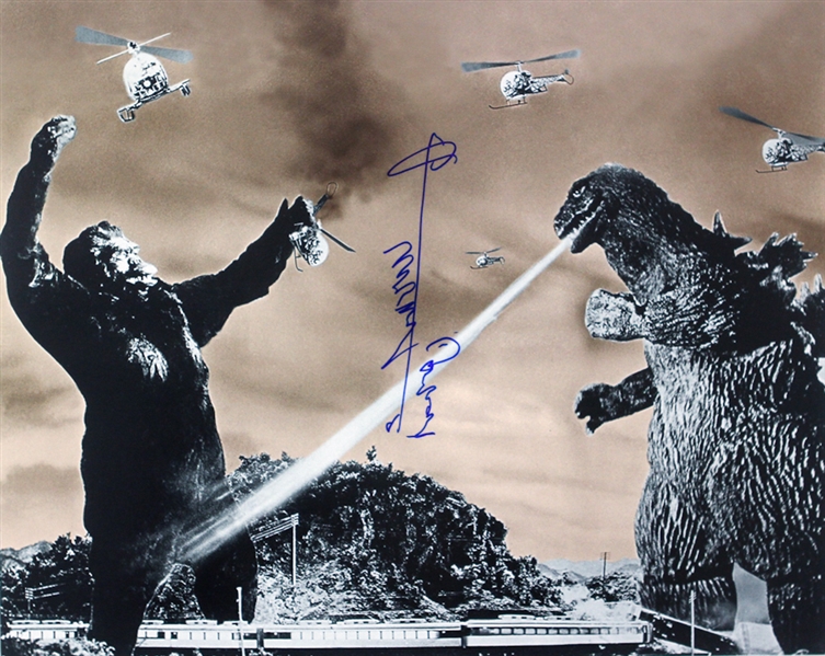 1954-1971 Haruo Nakajima Godzilla (fighting King Kong) Signed LE 16x20 B&W Photo (JSA)