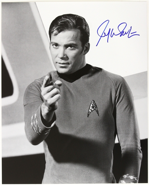 1966-1968 William Shatner Star Trek (pointing pose) Signed LE 16x20 B&W Photo (JSA)