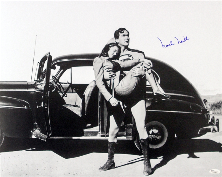 1948-1949, 1953-1957 Noel Neill Superman (carried by Superman) Signed LE 16x20 B&W Photo (JSA) 