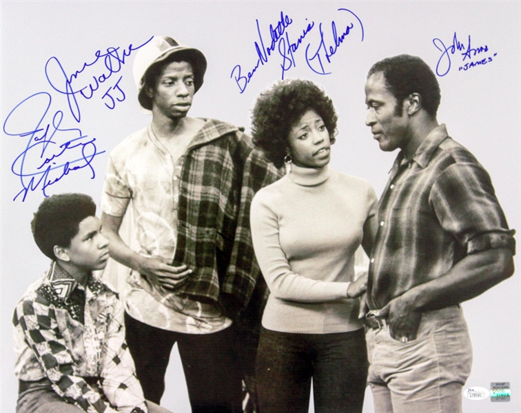 1974-76 John Amos, JJ Walker, Bern A’Dette Stanis, Ralph Carter Good Time Signed LE 16x20 B&W Photo (JSA)