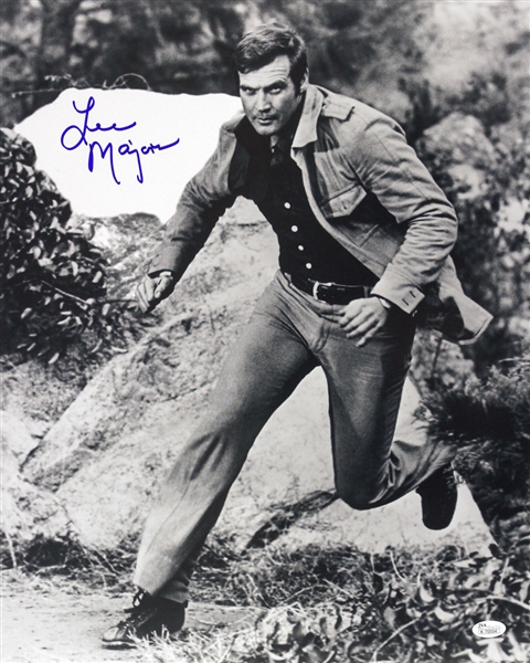 1974-1978 Lee Majors Six Million Dollar Man (running) Signed LE 16x20 B&W Photo (JSA)