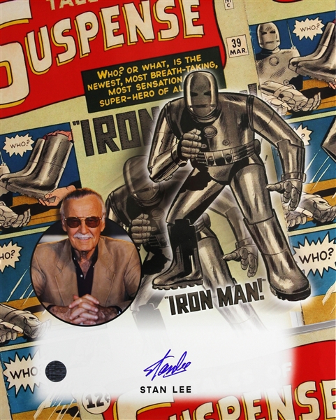Stan Lee Marvel Comic Artist (Iron Man) Signed LE 16x20 Color Photo (JSA)