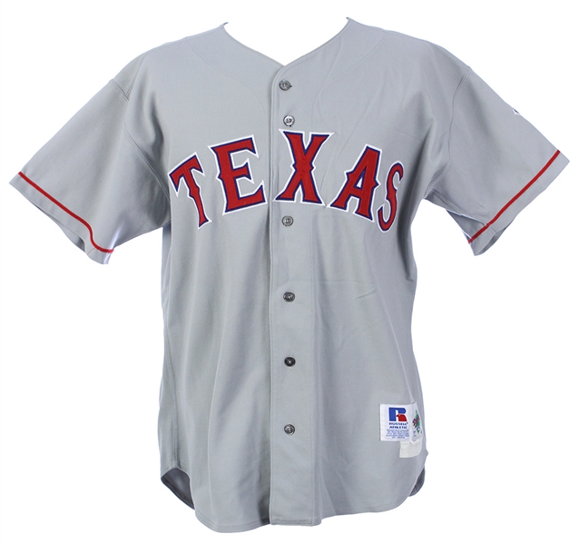 1996 Dean Palmer Texas Rangers Game Worn Road Jersey (MEARS LOA/Team COA)