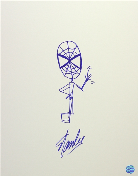 Stan Lee Marvel Comic Artist Signed LE 16x20 Original Drawing (JSA)