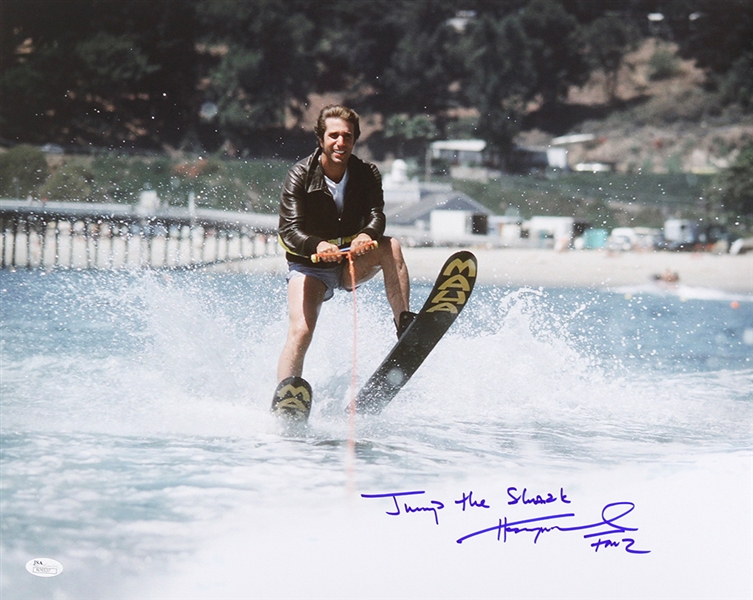 1974-1984 Henry Winkler Happy Days (water skiing) Signed LE 16x20 Color Photo (JSA)