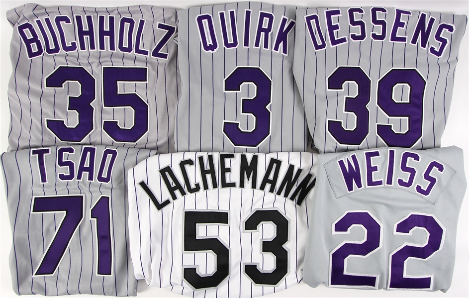 1994-2010 Colorado Rockies Game Worn Jersey Collection - Lot of 12 w/ Walt Weiss, Jose Hernandez, Byung Hyun Kim & More (MEARS LOA)