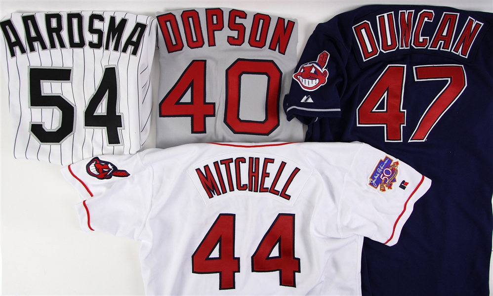 1990-2010 Indians Red Sox Tigers Twins White Sox Orioles Game Worn Jersey Collection - Lot of 7 w/ Kevin Mitchell & More (MEARS LOA)