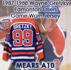 1987-1988 Wayne Gretzky Edmonton Oilers Game Worn Jersey (MEARS A10) “Stanley Cup Championship Repeat Season"