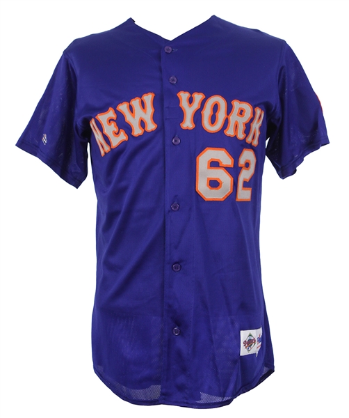 1997-98 Octavio Dotel New York Mets Signed Spring Training Batting Practice Jersey (MEARS LOA/JSA)