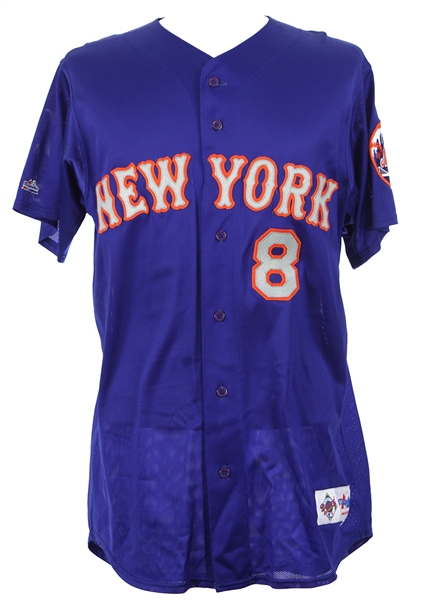 1997-98 Carlos Baerga New York Mets Signed Game Worn Batting Practice Jersey (MEARS LOA/JSA)