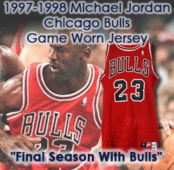 1997-1998 Michael Jordan Chicago Bulls Road Jersey (MEARS A5)