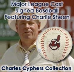 1989 Major League Cast Signed Baseball w/ 14 Signatures Including Charlie Sheen, Wesley Snipes, Bob Uecker & More + Production Handbook (JSA) Charles Cyphers Collection 